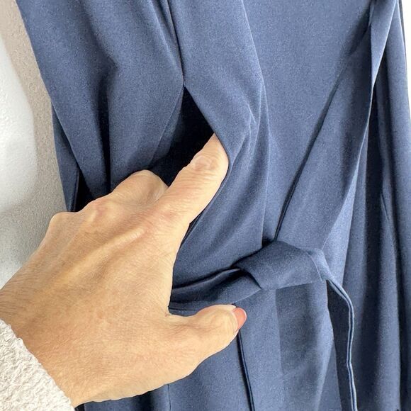 Helly Hansen Blue Thalia Dress Size L Belted Pockets - Picture 5 of 10